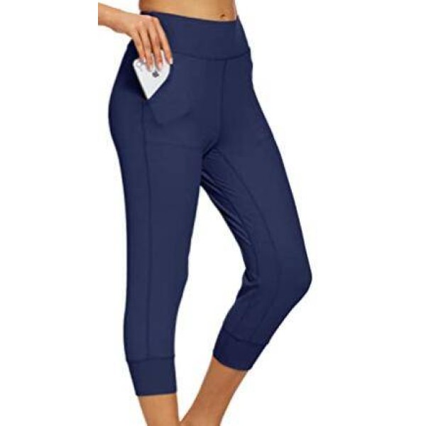 Women's Buttery Soft Yoga Jogger Pants Capris High Waist with Pockets Lightweight Running Sweatpants Lounge